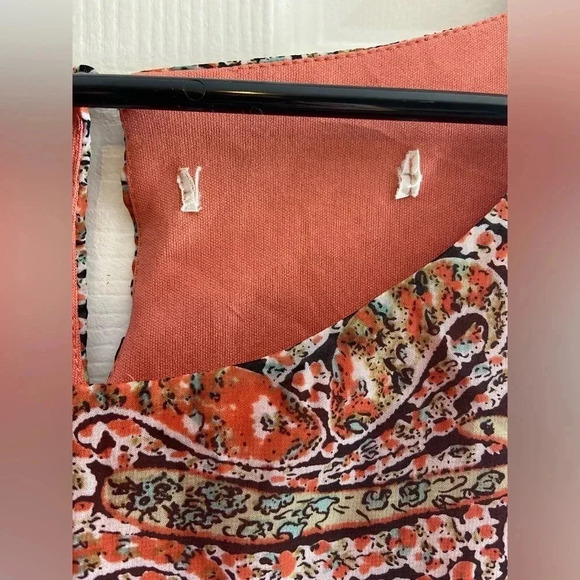 Paisley Orange Dress - Great  Condition - No Tags - Picture 4 of 4